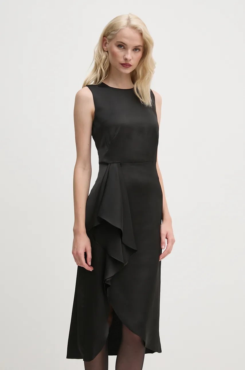 Φόρεμα Dkny χρώμα: μαύρο, DD4GTB81