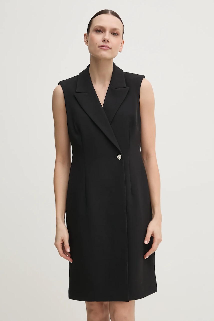 Φόρεμα Dkny χρώμα: μαύρο, DD5U1H66
