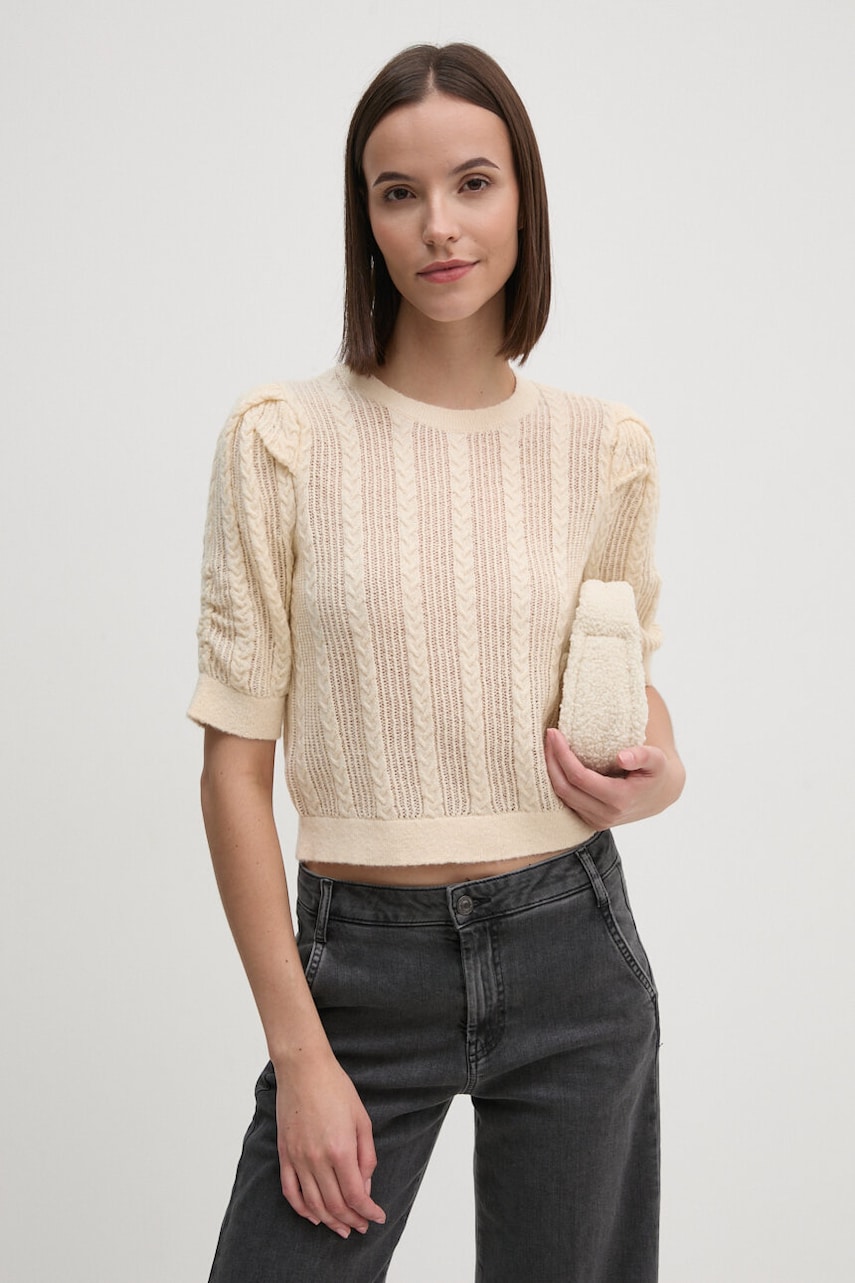 Πουλόβερ Dkny χρώμα: μπεζ, DJ4R0343