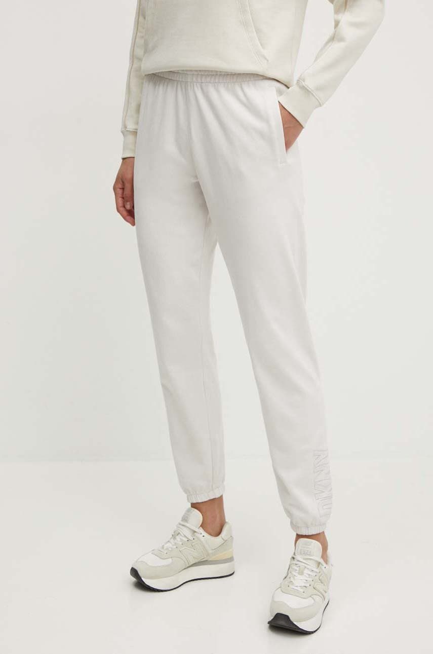 Παντελόνι φόρμας DKNY χρώμα: μπεζ, DP4P3394