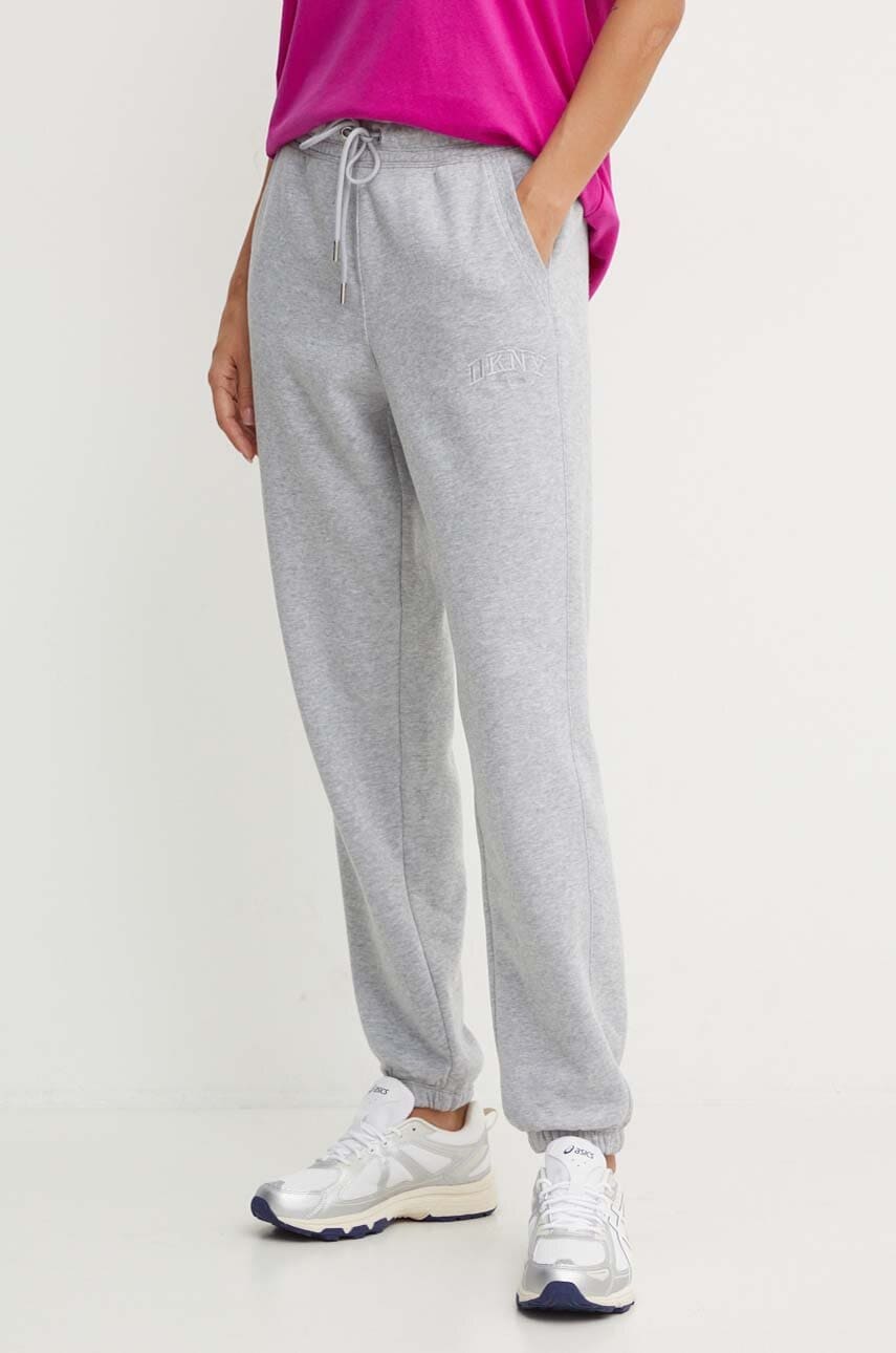 Παντελόνι φόρμας Dkny χρώμα: γκρι, DP4P3471