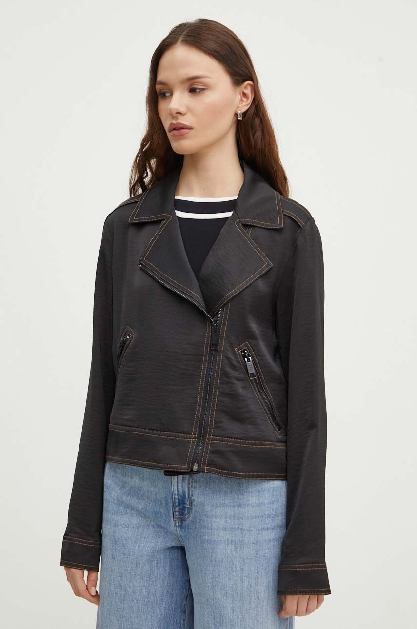 Μπουφάν Dkny χρώμα: μαύρο, P4ECT080