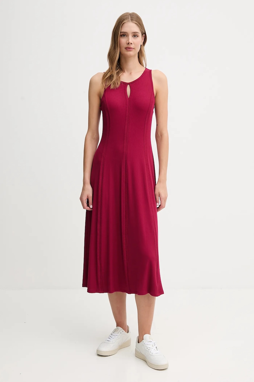 Φόρεμα Dkny χρώμα: ροζ, P5ED0BMX