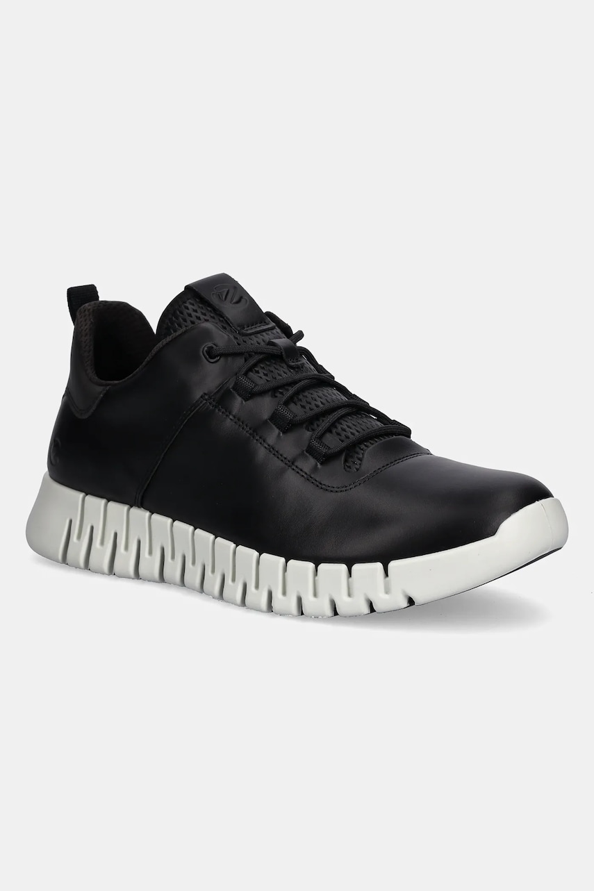 Δερμάτινα αθλητικά παπούτσια Ecco Gruuv Sneaker Lea χρώμα: μαύρο, 525204-51052