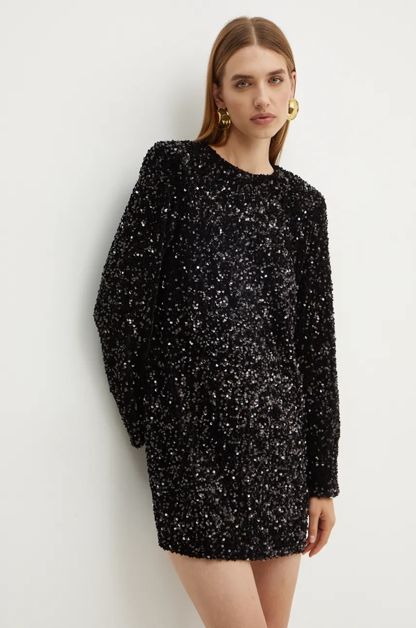 Φόρεμα Elisabetta Franchi χρώμα: μαύρο, AB70347E2