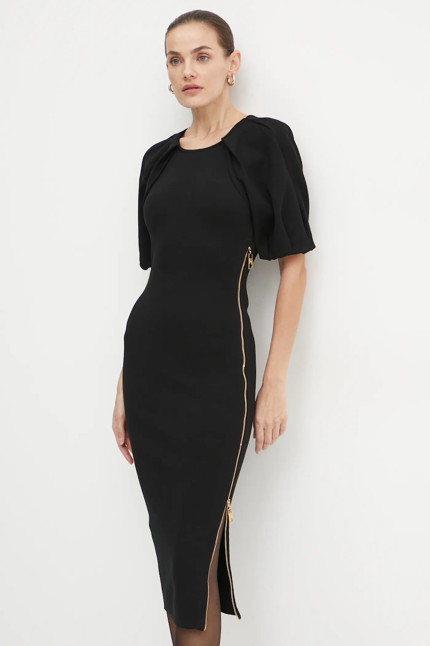 Φόρεμα Elisabetta Franchi χρώμα: μαύρο, AM22M47E2