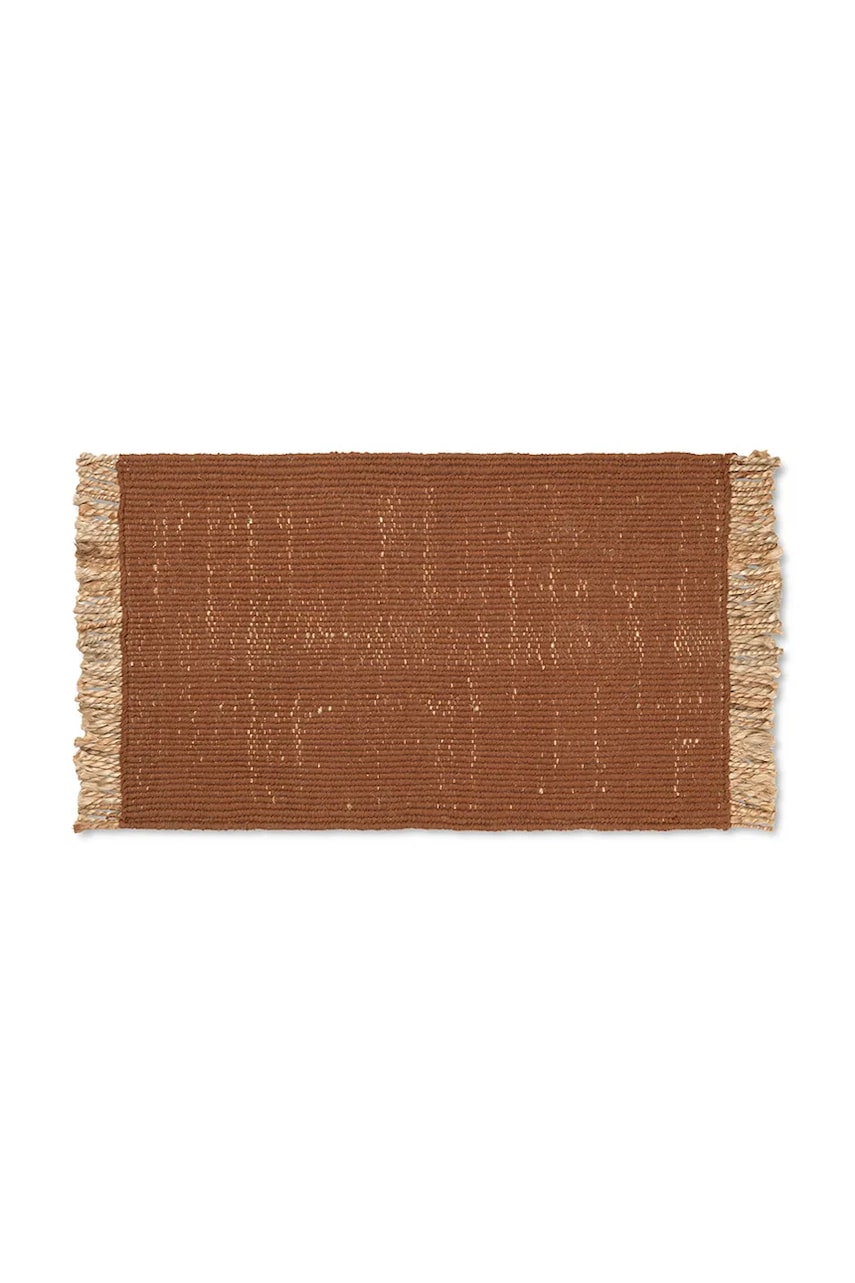 Χαλί ferm LIVING Block Mat χρώμα: καφέ
