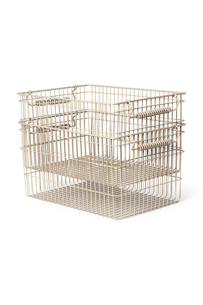 Καλάθι αποθήκευσης ferm LIVING Cala 2-pack χρώμα: μπεζ