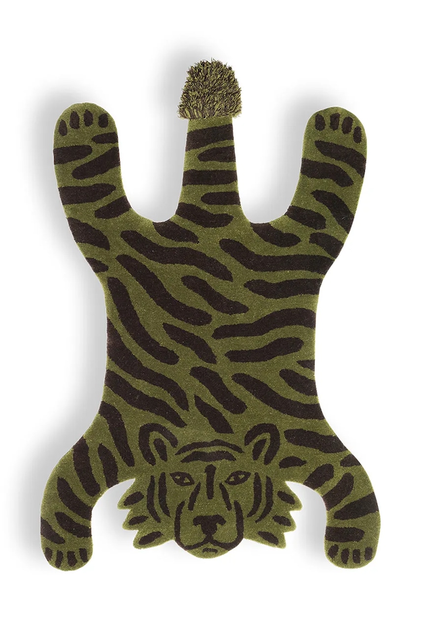 Μάλλινο χαλί ferm LIVING Safari Tufted Rug χρώμα: πράσινο
