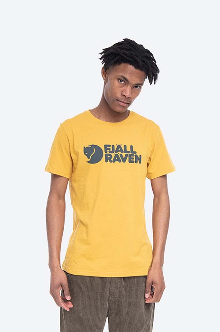 Βαμβακερό μπλουζάκι Fjallraven Logo NHL Pittsburgh Penguins Fjallraven Logo χρώμα: κίτρινο H-MVPSP15WBP-QL F87310
