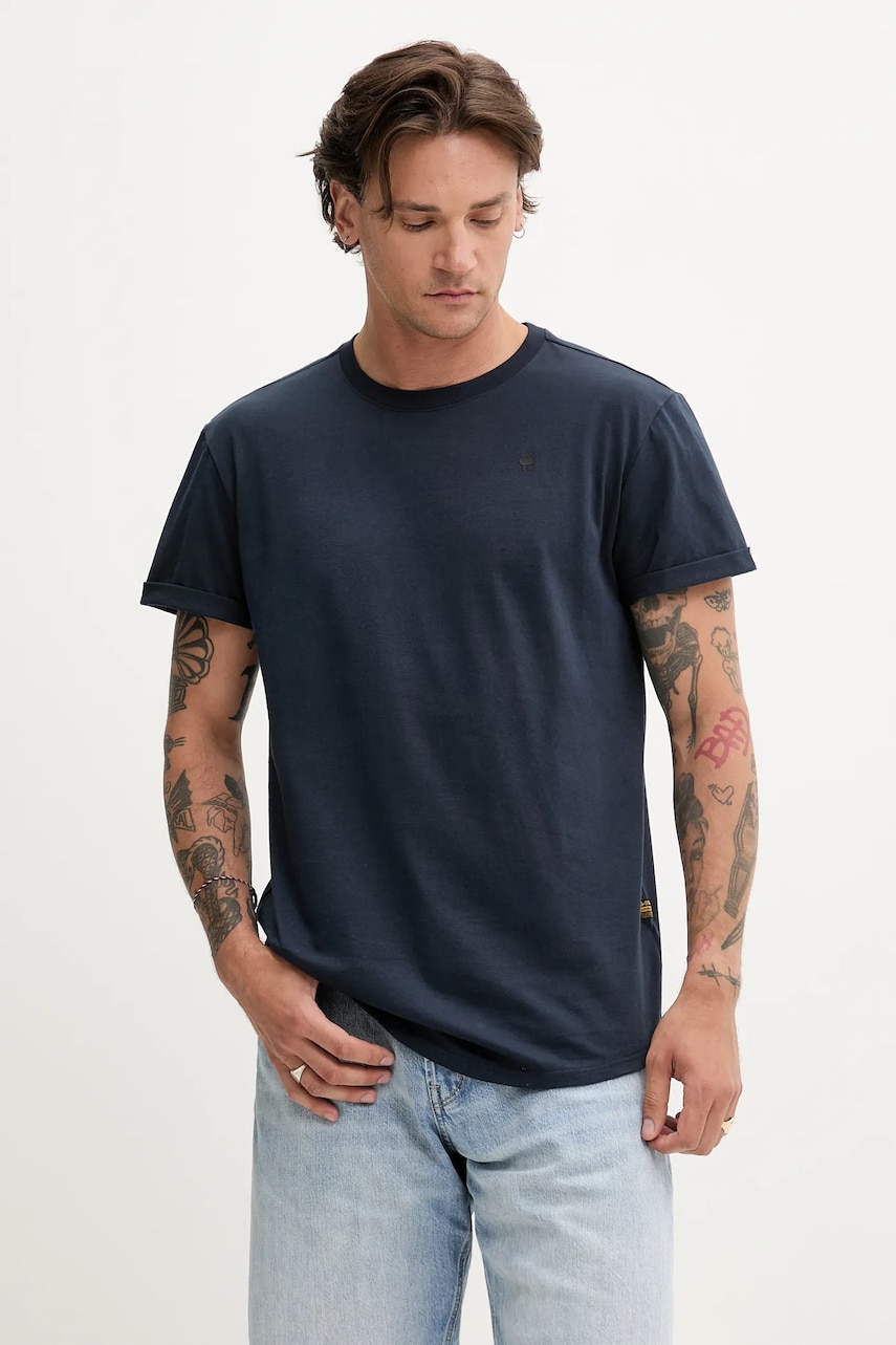 Βαμβακερό μπλουζάκι G-Star Raw ανδρικό, χρώμα: άσπρο, D16396-B353