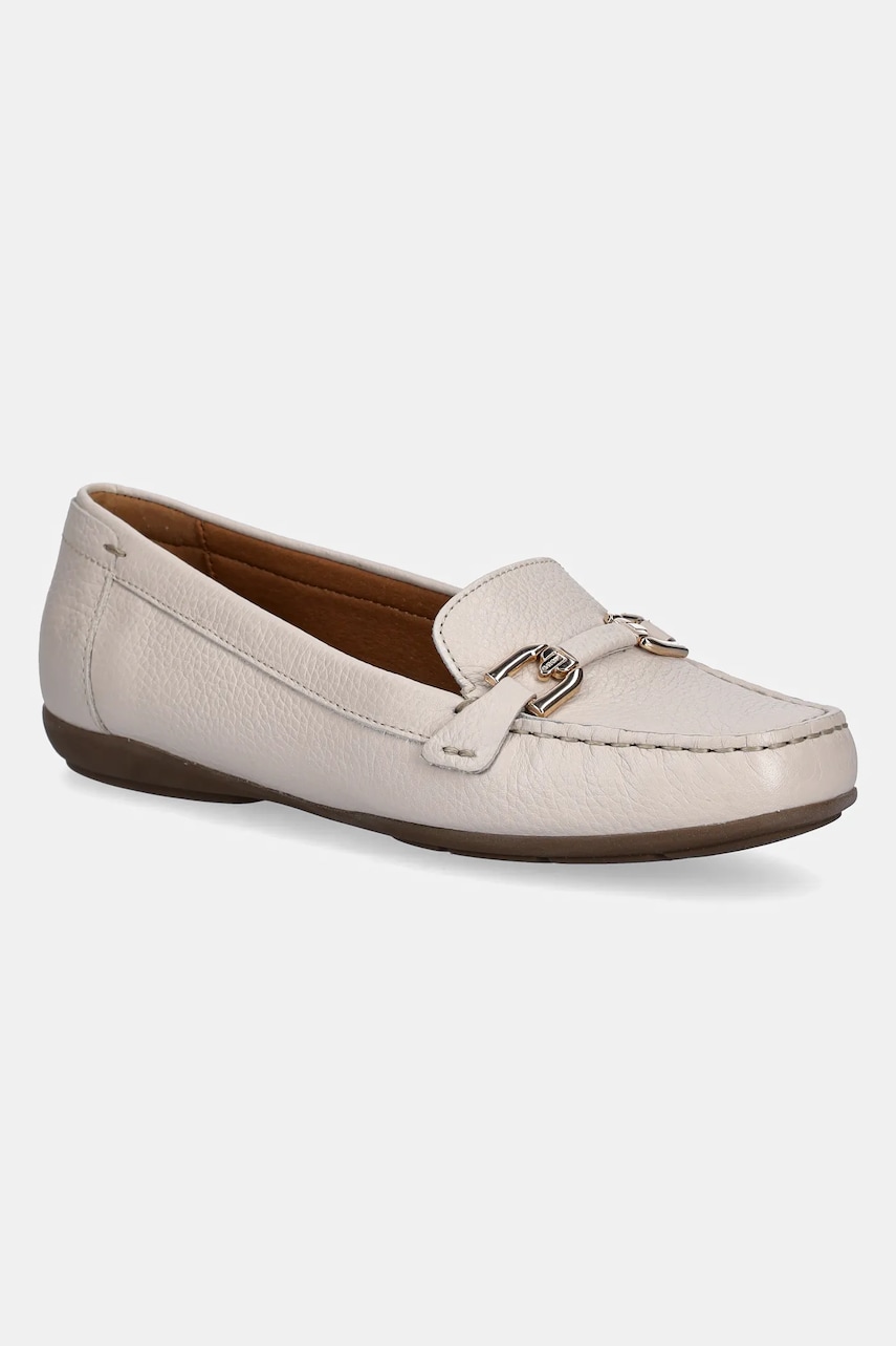 Δερμάτινα μοκασίνια Geox D ANNYTAH MOC χρώμα: μπεζ, D84BMA 00046 C1122
