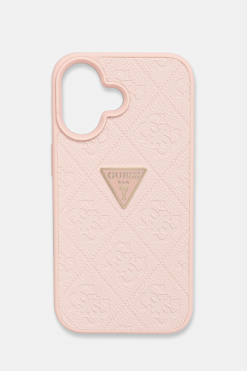 Θήκη κινητού Guess iPhone 16 χρώμα: ροζ, GUHCP16SPGP4STRP