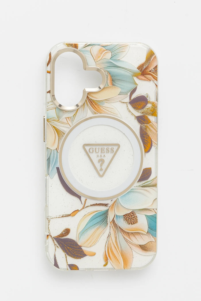 Θήκη κινητού Guess iPhone 16 χρώμα: άσπρο, GUHMP16SHFLPEDH