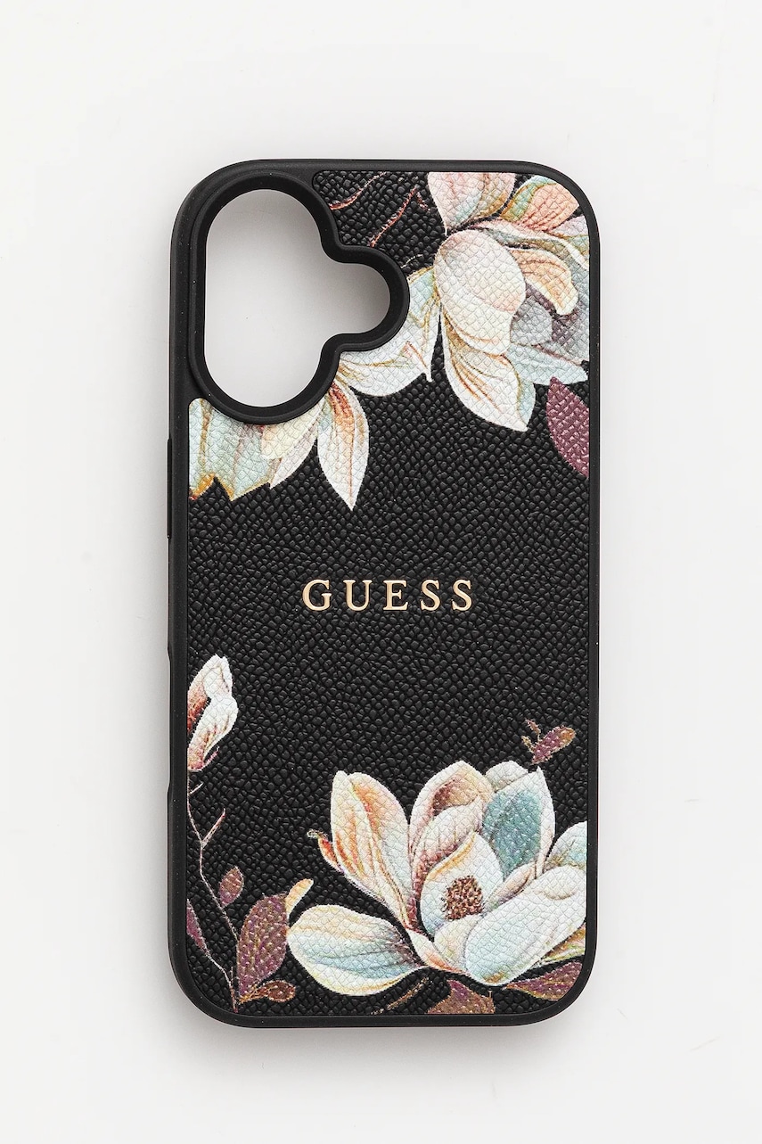 Θήκη κινητού Guess iPhone 16 χρώμα: μαύρο, GUHMP16SPGNMPLMK