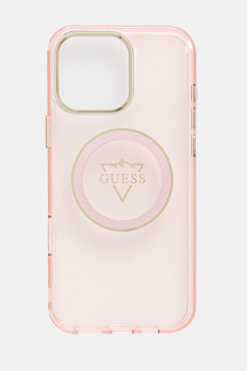 Θήκη κινητού Guess iPhone 16 Pro Max χρώμα: ροζ, GUHMP16XHFGTMSLSP