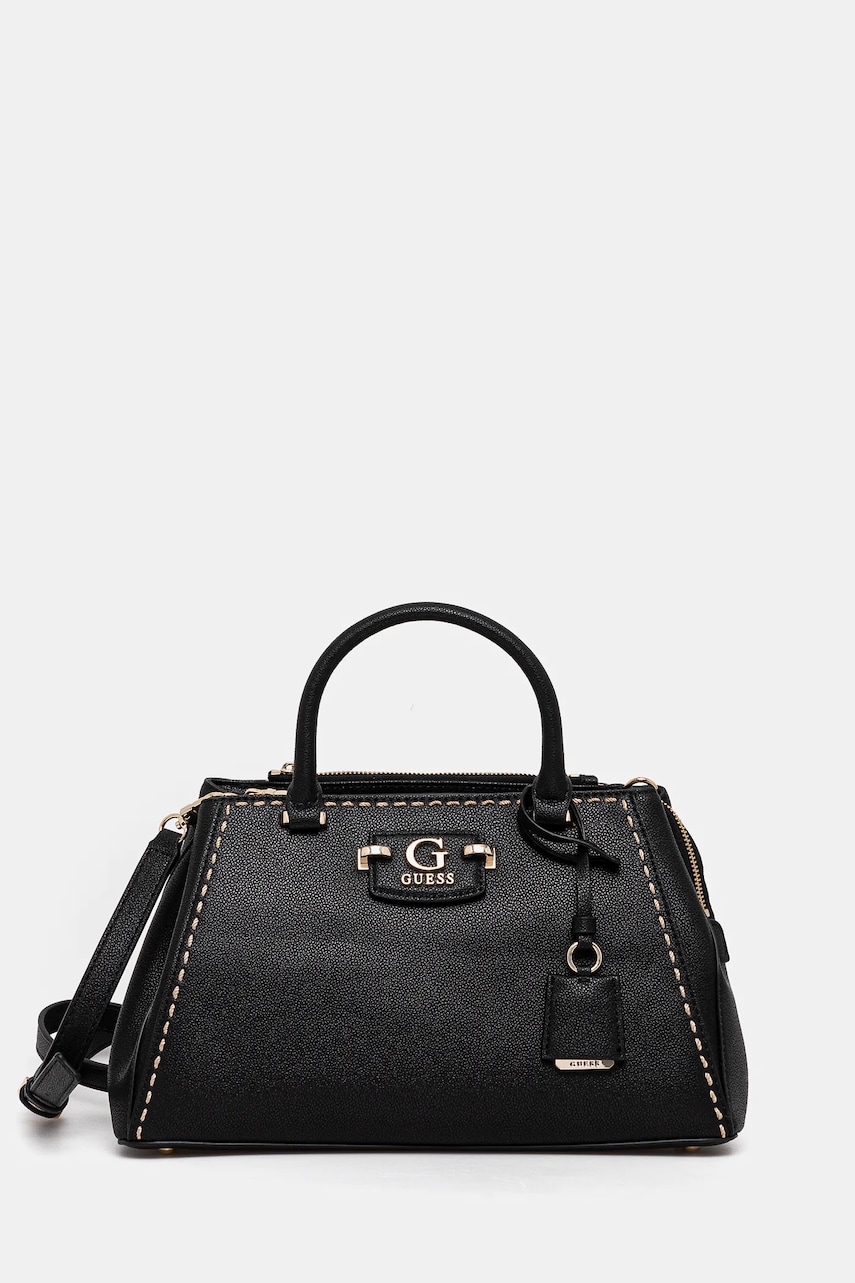 Τσάντα Guess NASTRA χρώμα: μαύρο, HWBG96 37060