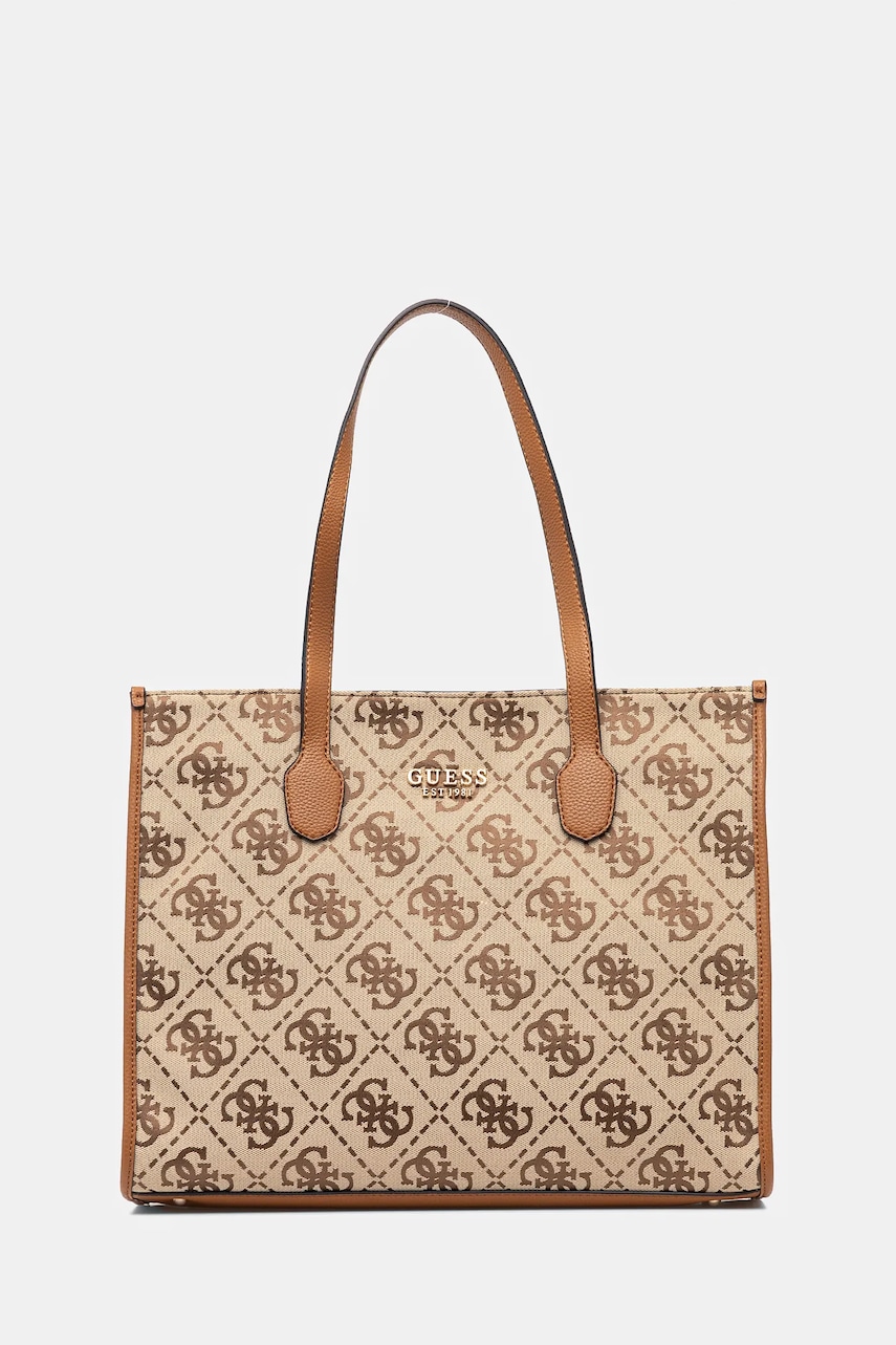 Τσάντα Guess SILVANA χρώμα: μπεζ, HWJO86 65240