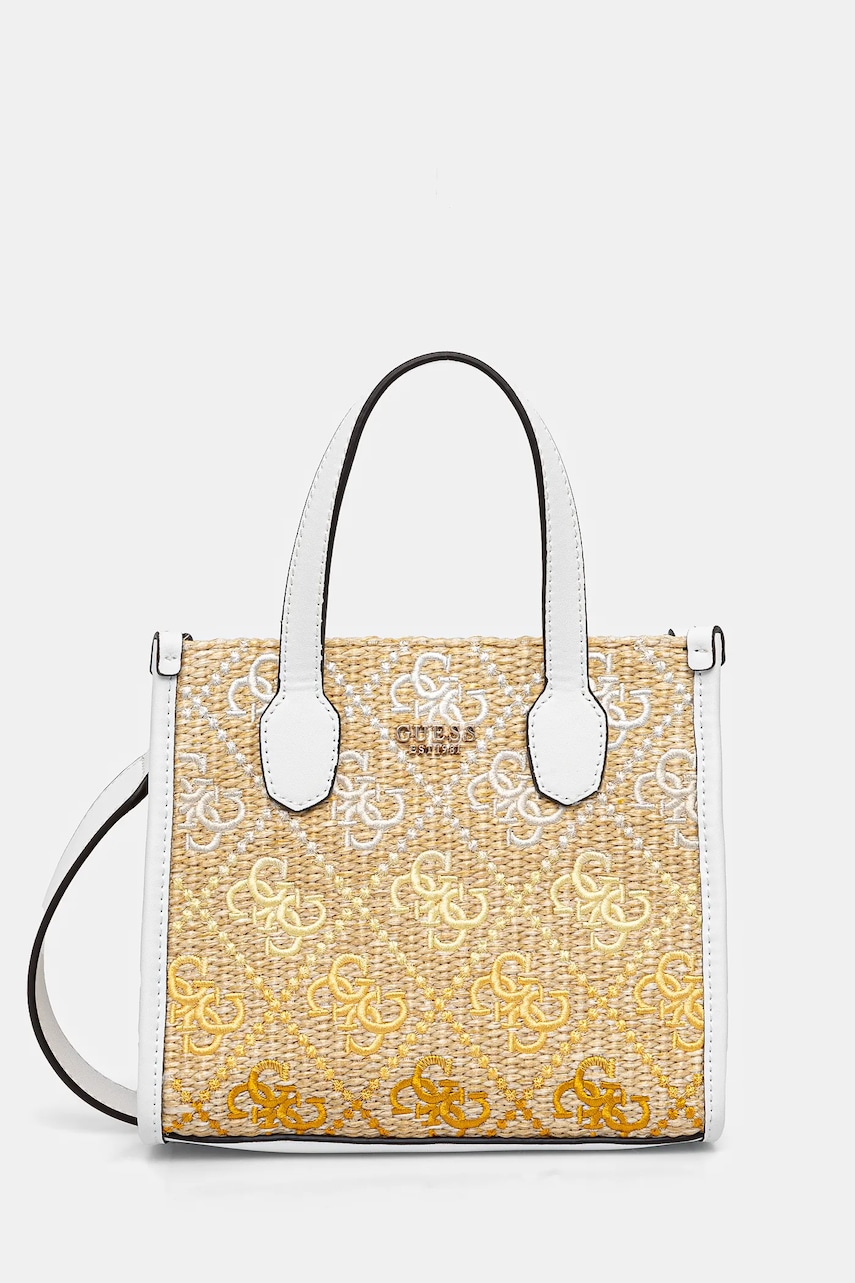 Τσάντα Guess SILVANA χρώμα: κίτρινο, HWSW86 65770