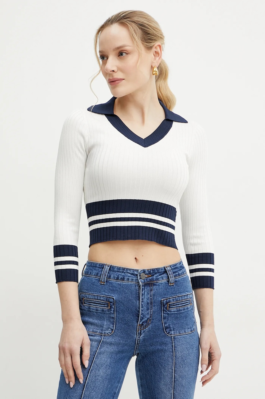 Πουλόβερ Guess SYDNEY χρώμα: μπεζ, W5GR46 Z3L10