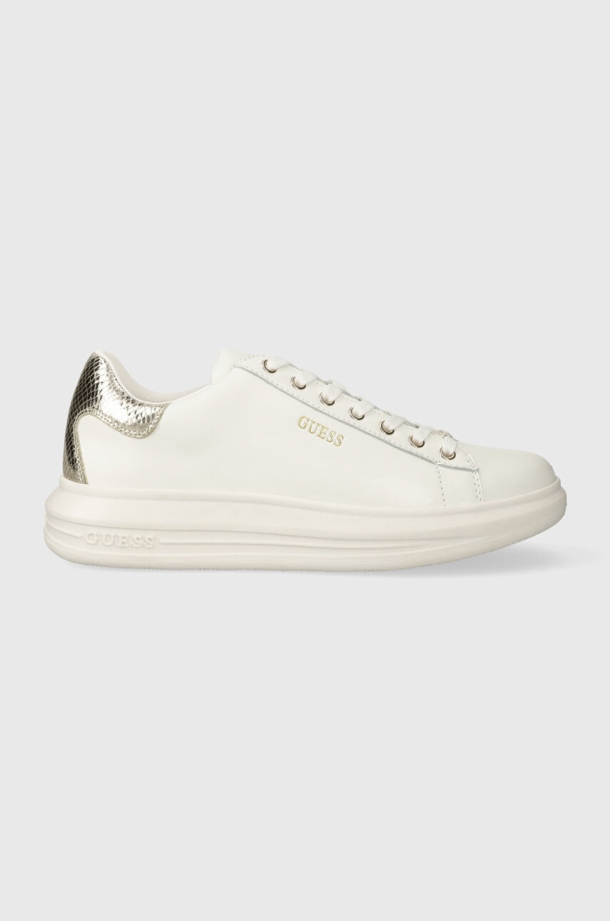 Δερμάτινα αθλητικά παπούτσια Guess VIBO Ozweego VIBO χρώμα: άσπρο, FL8VIB LEA12 GY6177 FL8VIB LEA12