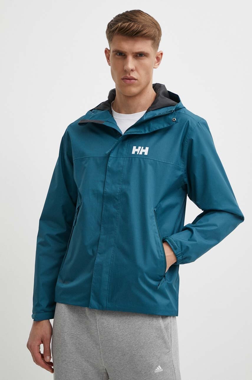 Αδιάβροχο μπουφάν Helly Hansen Ervik ανδρικό, χρώμα: πράσινο, 64032