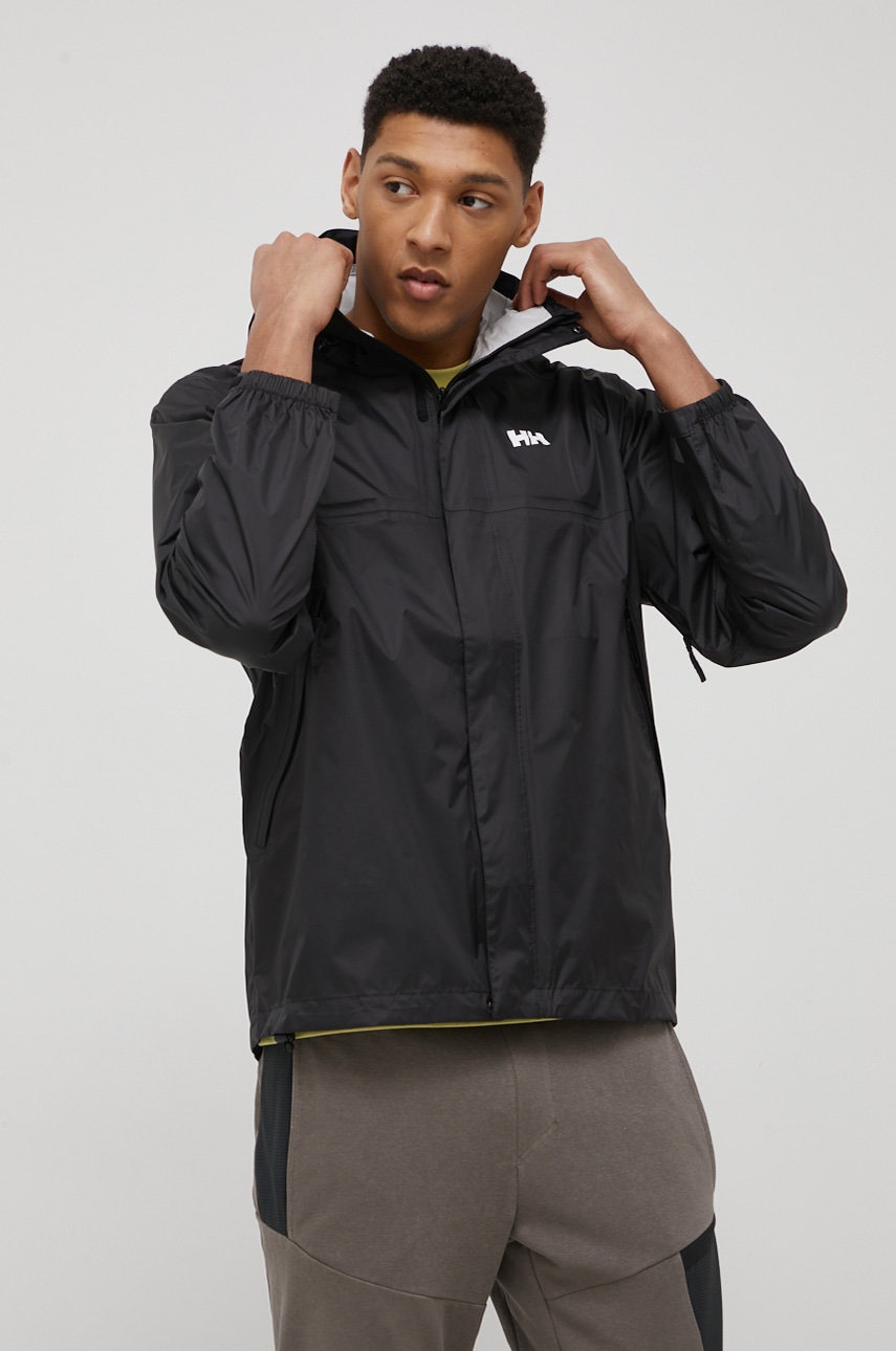 Αδιάβροχο μπουφάν Helly Hansen Loke ανδρικό, χρώμα μαύρο 62252