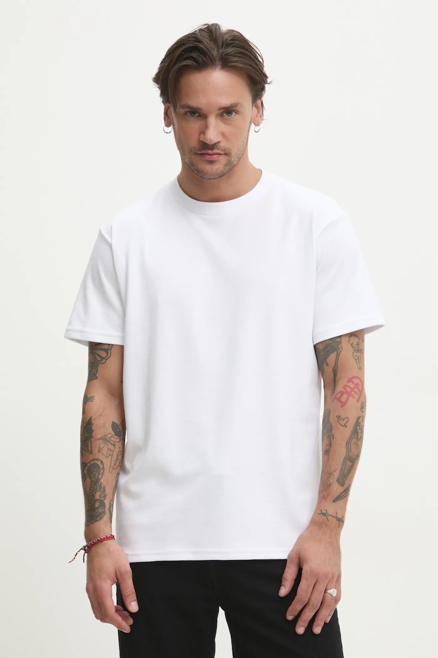 Μπλουζάκι Hollister Co. χρώμα: άσπρο, KI324-5143
