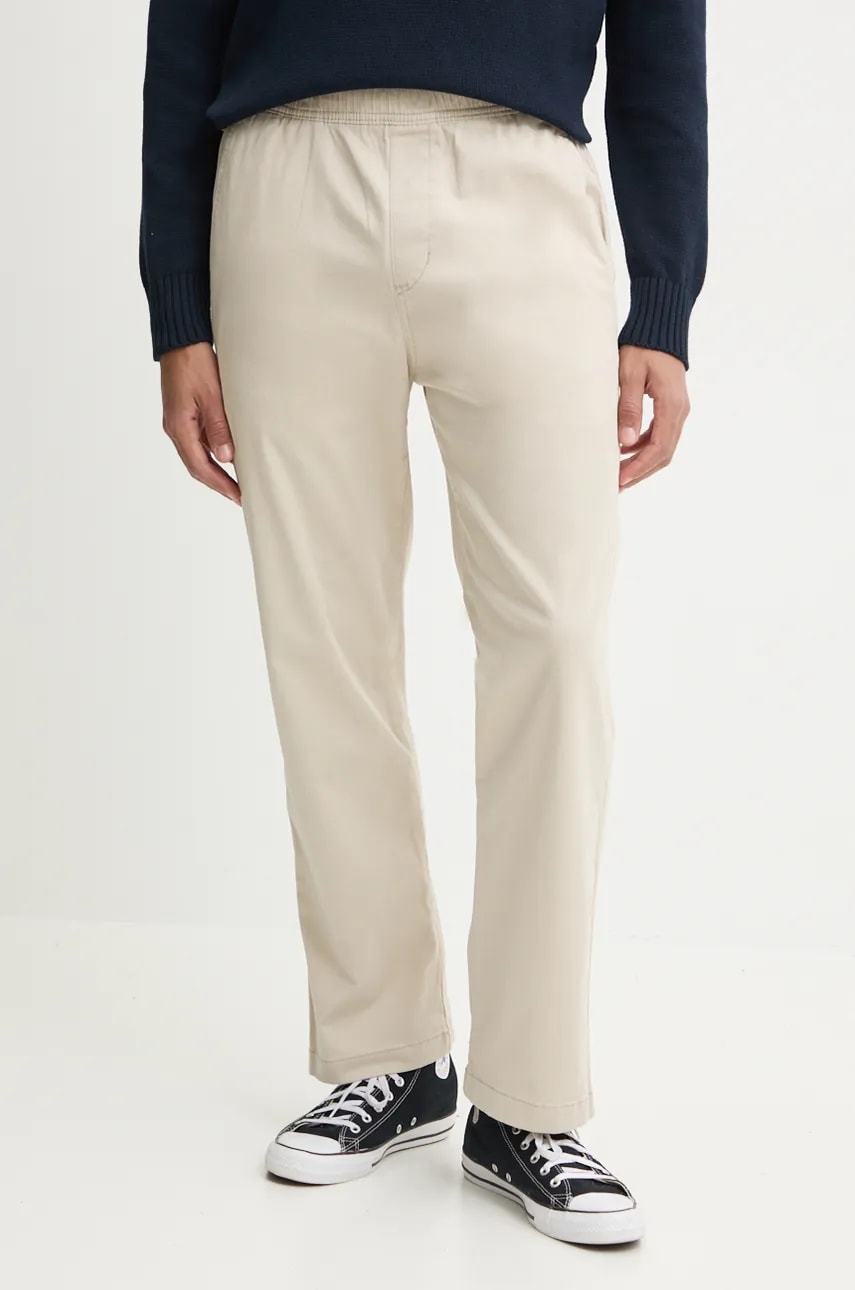 Παντελόνι Hollister Co. χρώμα: μπεζ, KI330-4137