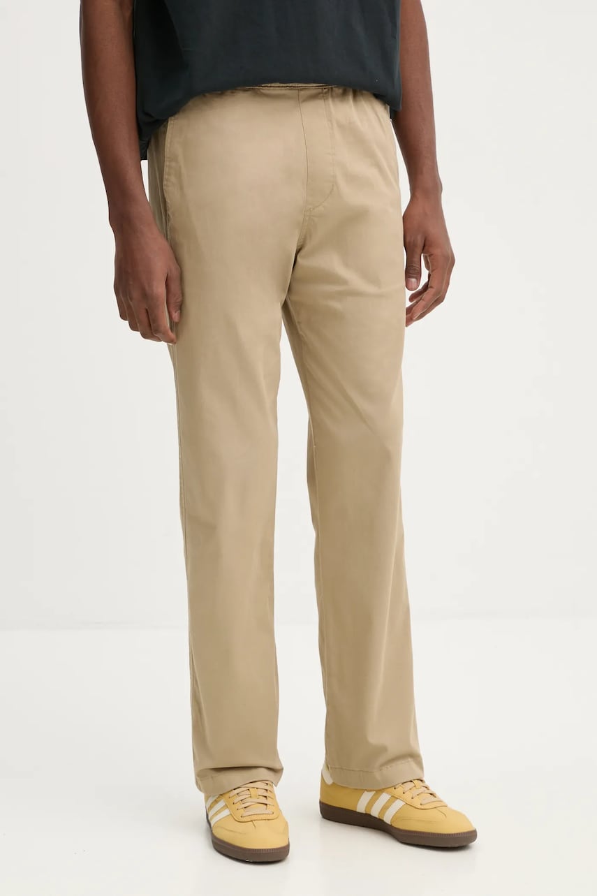 Παντελόνι Hollister Co. χρώμα: μπεζ, KI330-4139