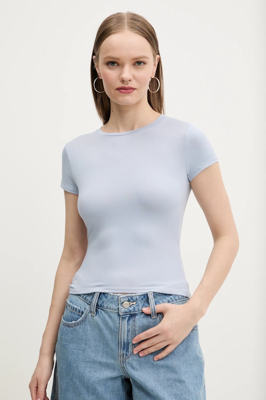 Μπλουζάκι Hollister Co. χρώμα: μπλε, KI339-5044