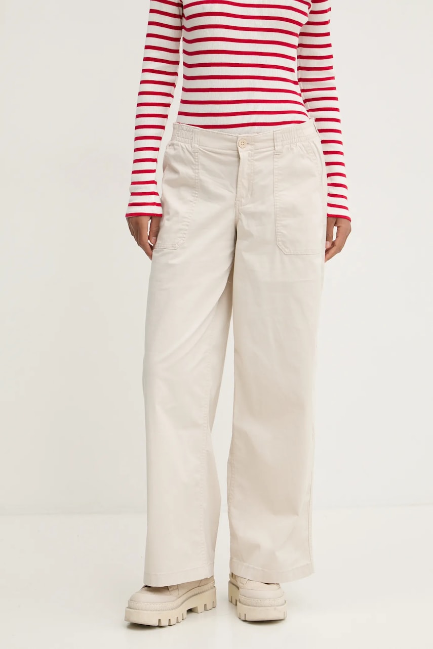 Παντελόνι Hollister Co. χρώμα: μπεζ, KI356-4179