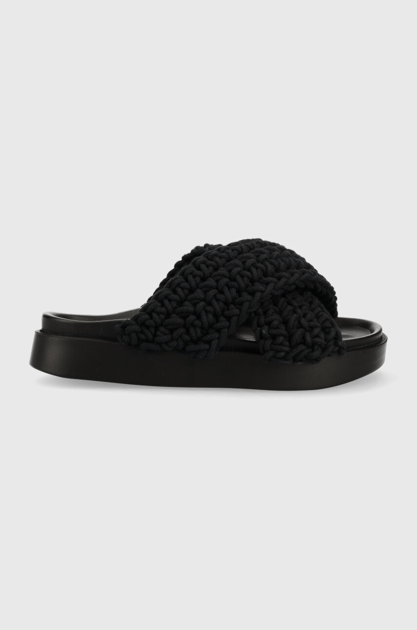 Παντόφλες Inuikii Woven Woven χρώμα: μαύρο, 714-15 IC0434 70104-105