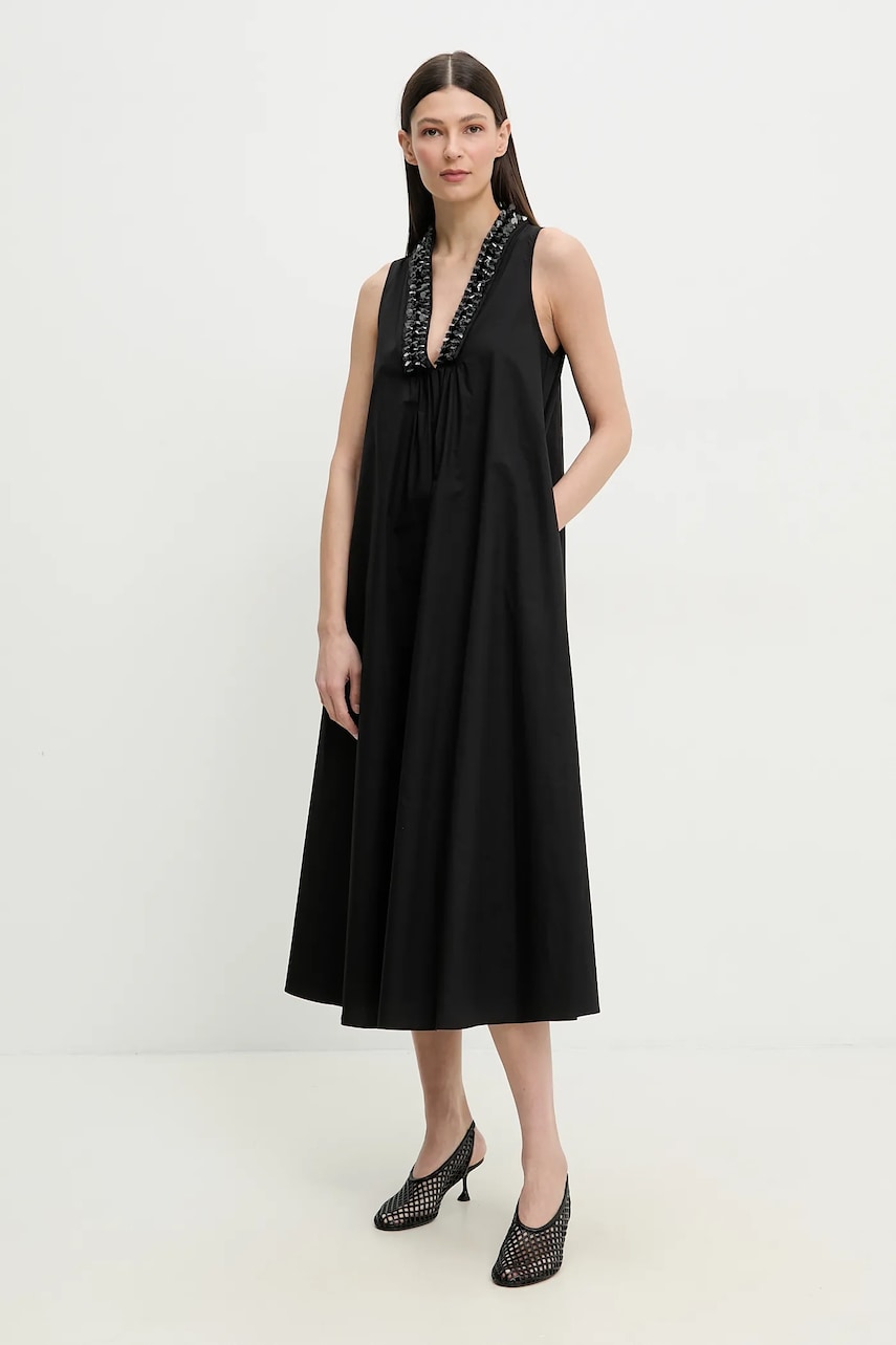 Φόρεμα ISABELLE BLANCHE χρώμα: μαύρο, IS25SS-A056-T012