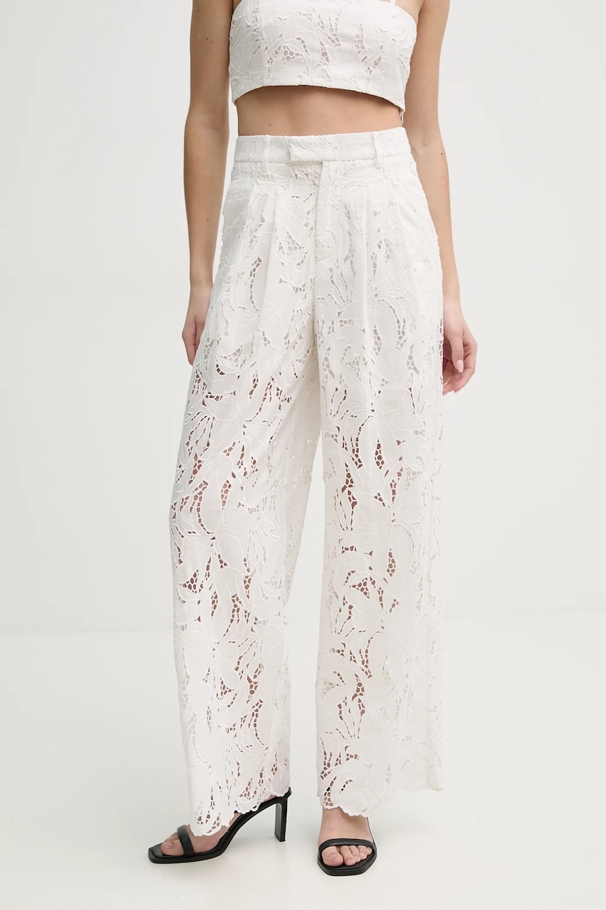 Παντελόνι ISABELLE BLANCHE χρώμα: άσπρο, IS25SS-P136-T020