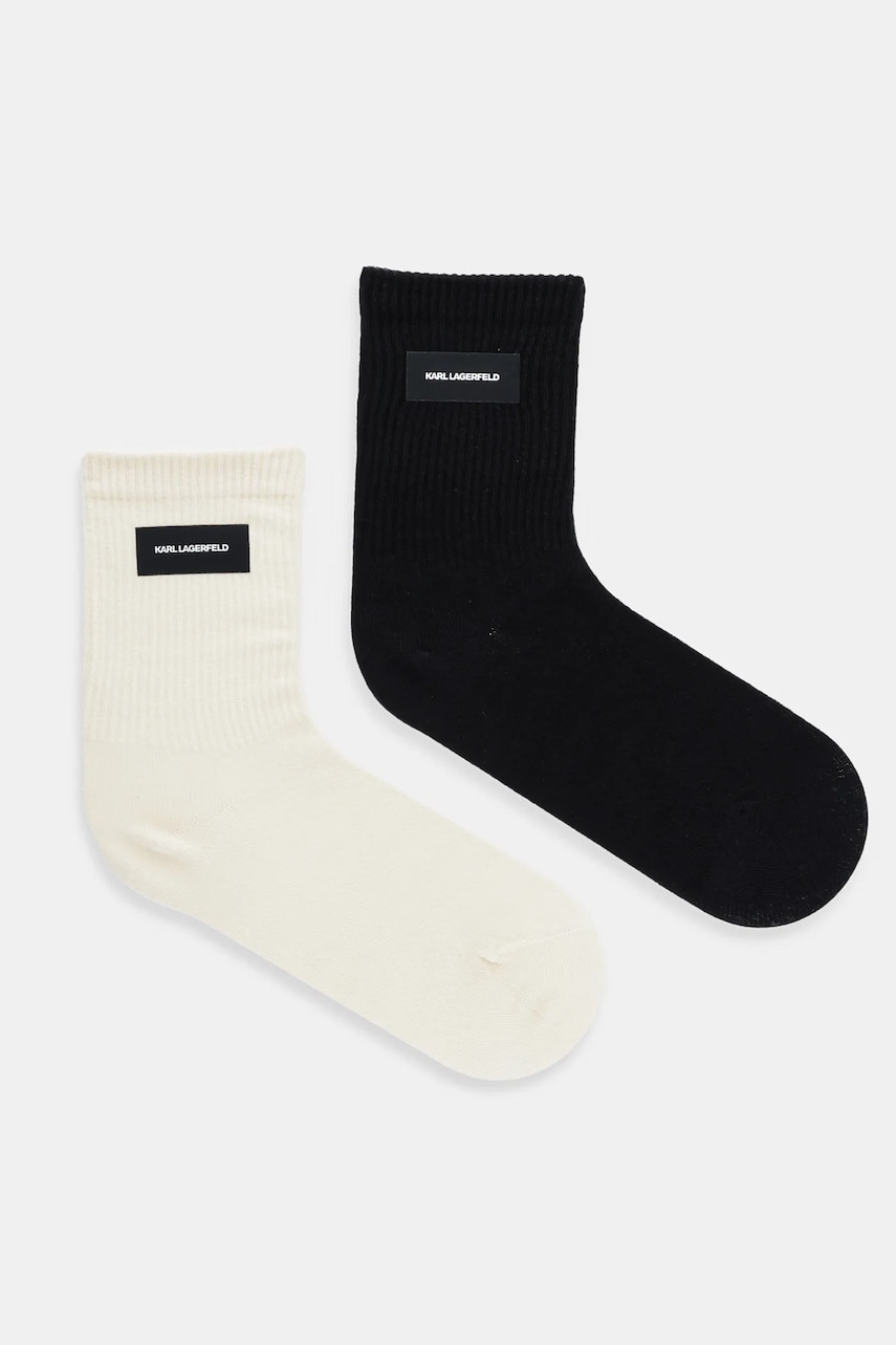 Κάλτσες Karl Lagerfeld 2-pack χρώμα: μαύρο, A1W47155