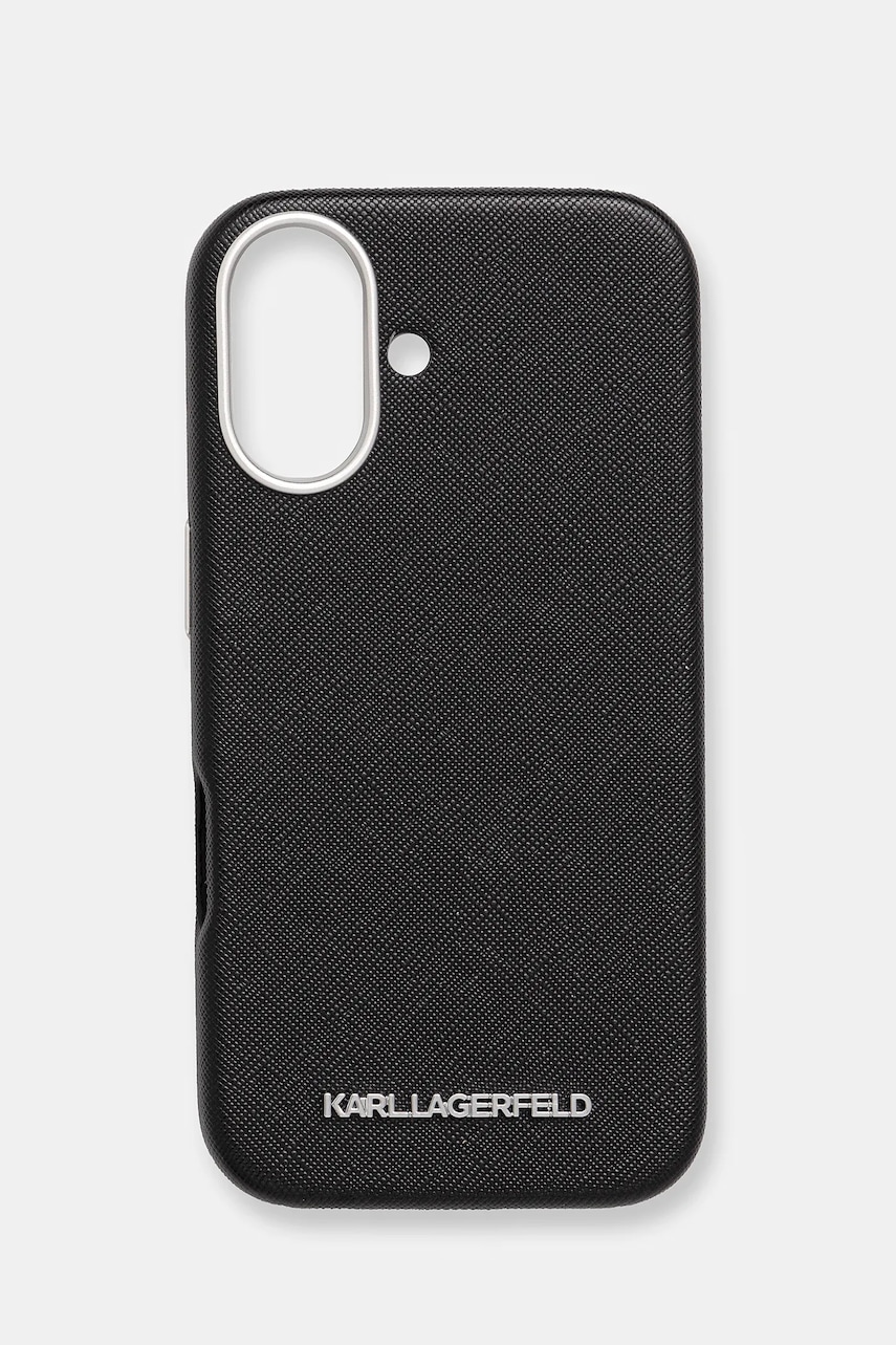 Θήκη κινητού Karl Lagerfeld iPhone 16 χρώμα: μαύρο, KLHMP16SPSAFWMCK