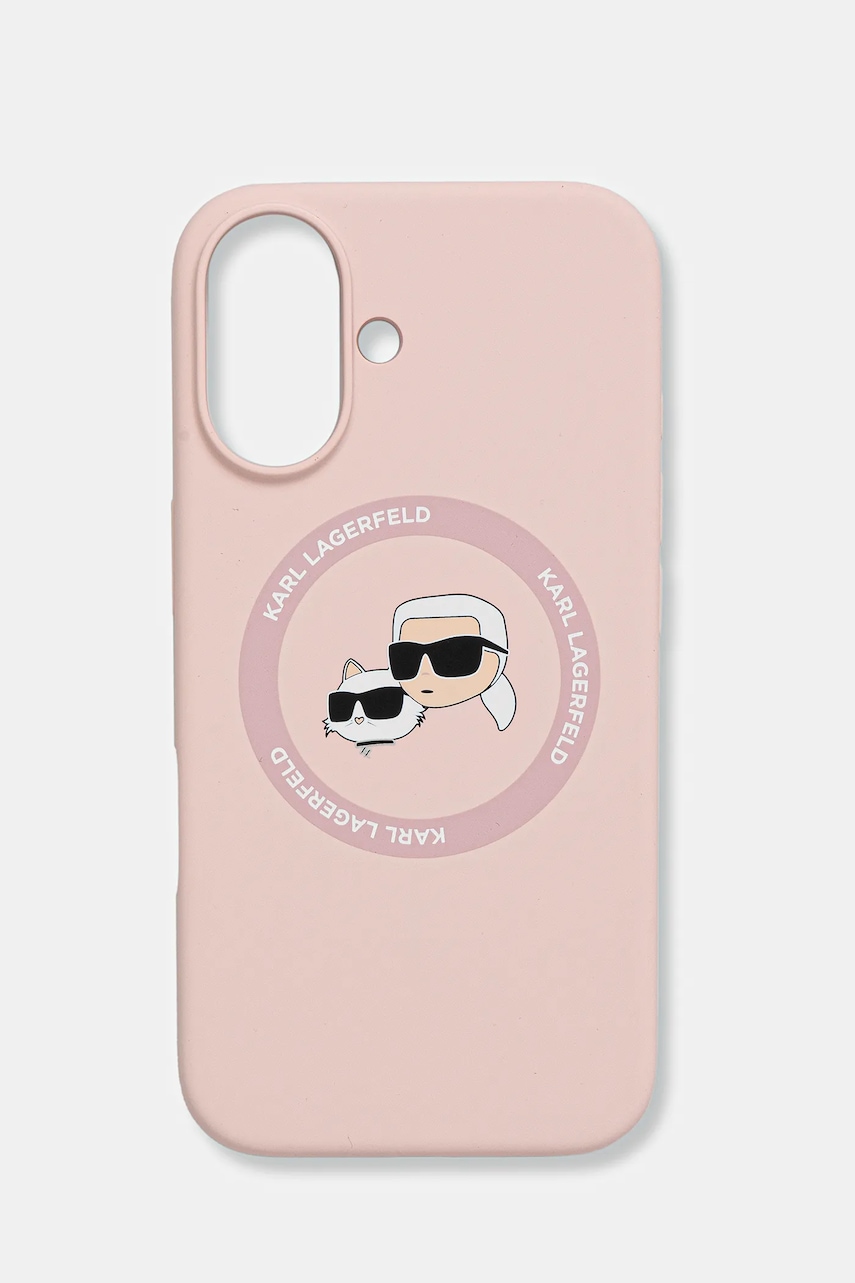 Θήκη κινητού Karl Lagerfeld iPhone 16 χρώμα: ροζ, KLHMP16SSKCHTCP