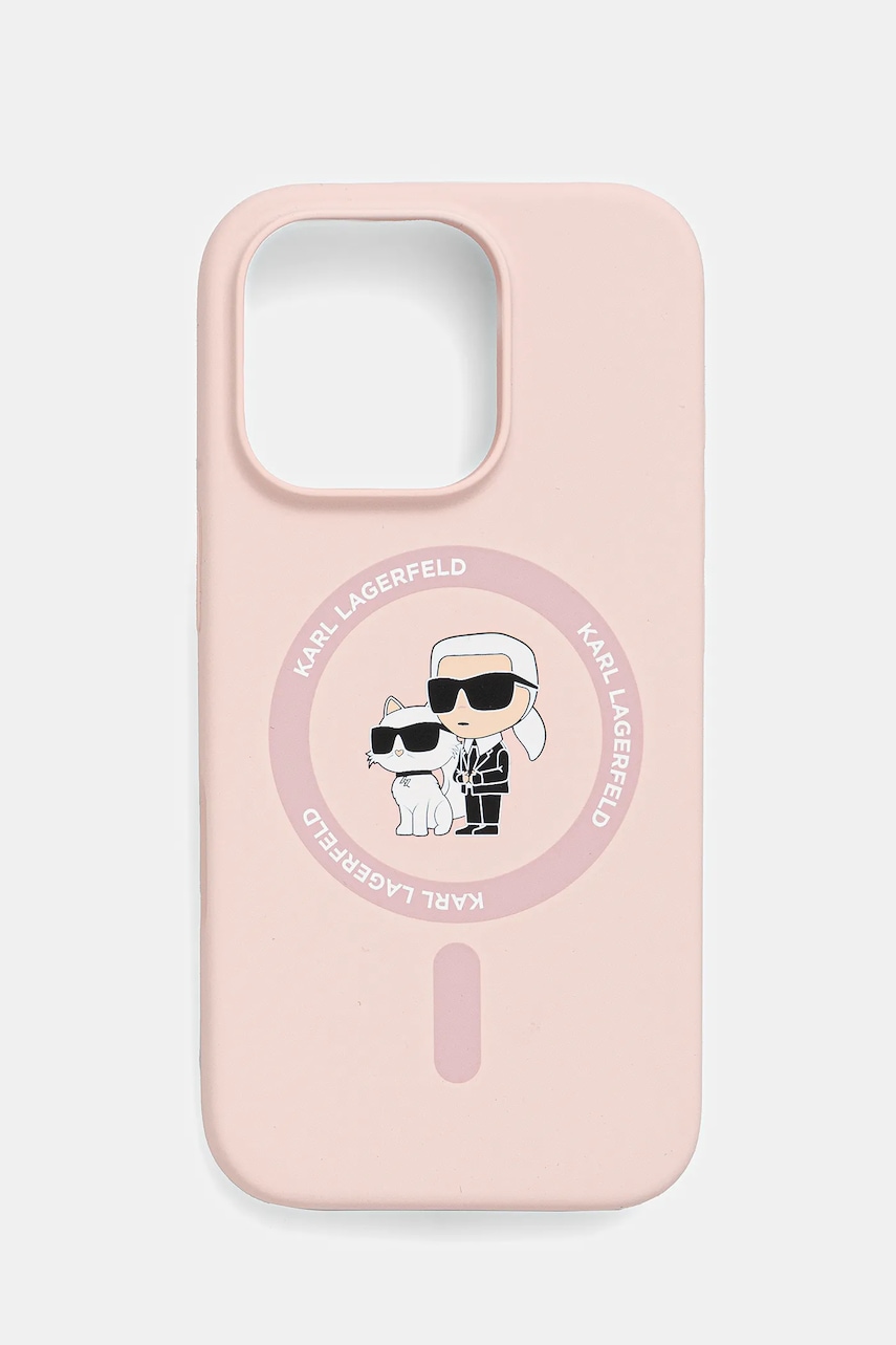 Θήκη κινητού Karl Lagerfeld iPhone 16 Pro χρώμα: ροζ, KLHMP16LSCMKCRHP