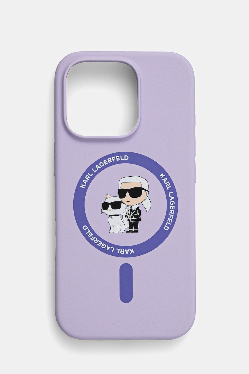 Θήκη κινητού Karl Lagerfeld iPhone 16 Pro χρώμα: μοβ, KLHMP16LSCMKCRHU