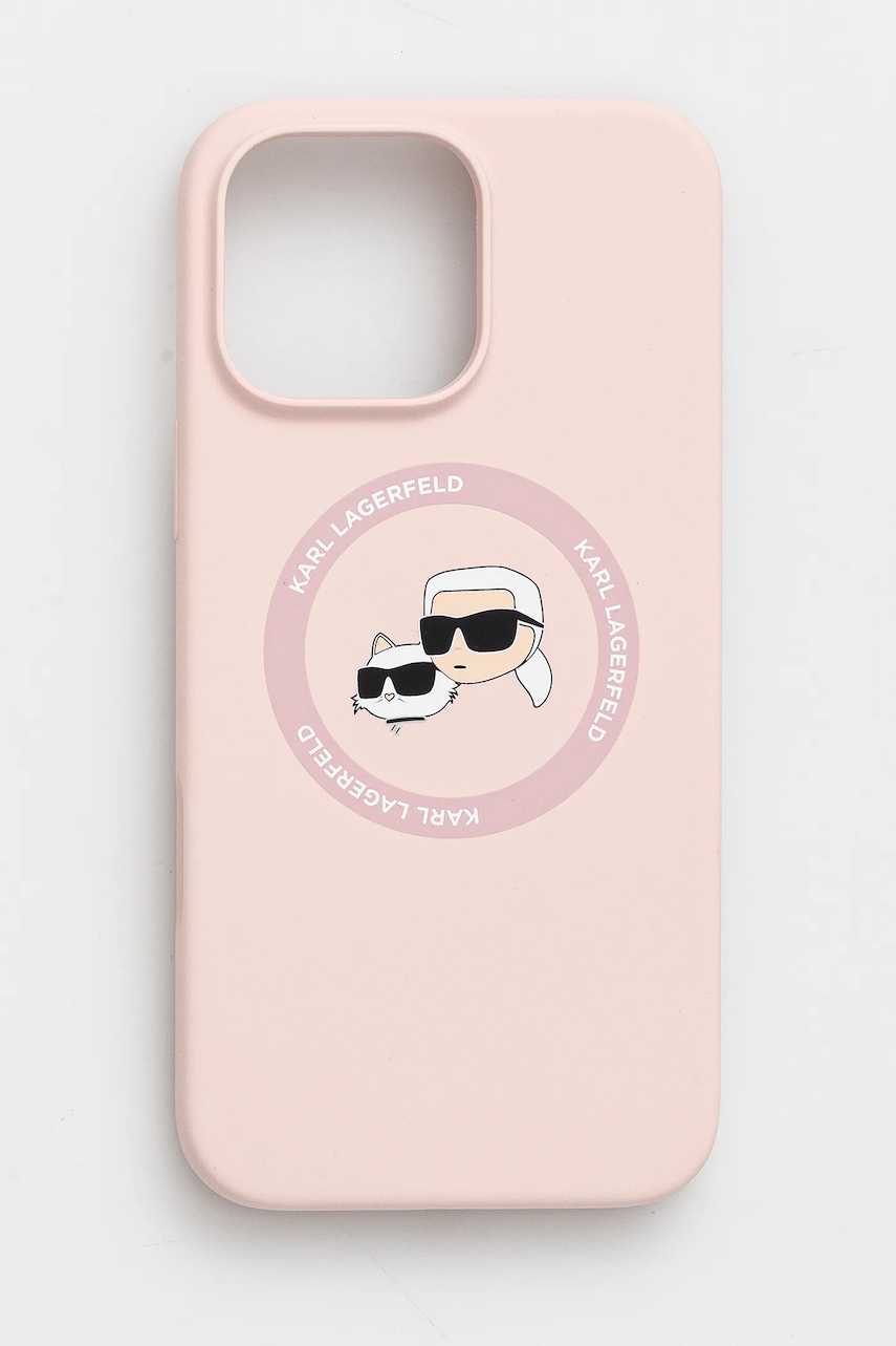 Θήκη κινητού Karl Lagerfeld iPhone 16 Pro Max χρώμα: ροζ, KLHMP16XSKCHTCP