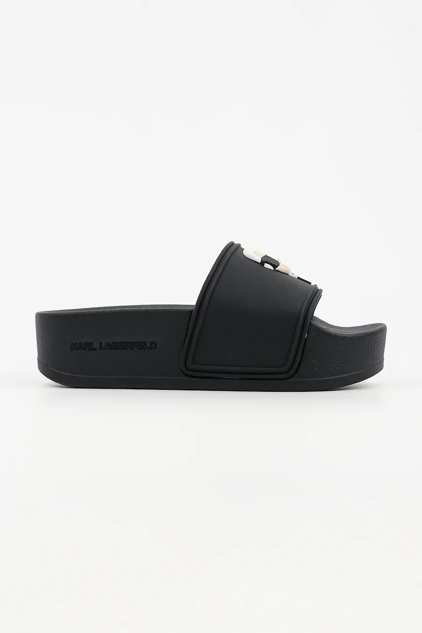 Παντόφλες Karl Lagerfeld KONDO MAXI χρώμα: μαύρο, KL80805A