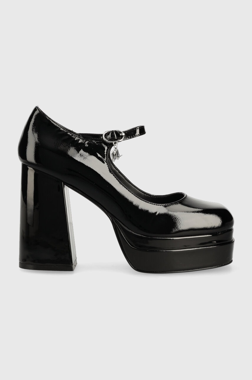 Δερμάτινες γόβες Karl Lagerfeld STRADA χρώμα: μαύρο, KL30125A F3KL30125A