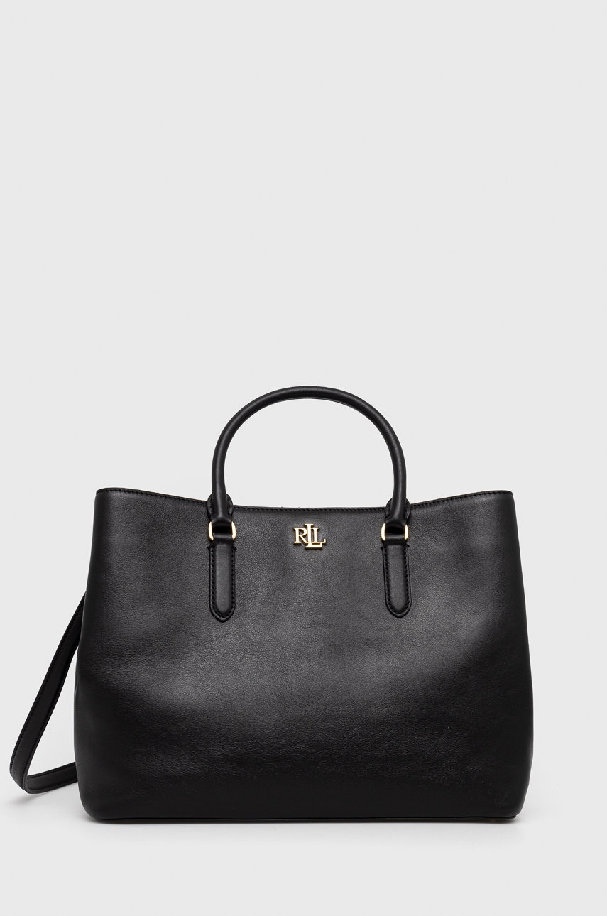 Τσάντα Lauren Ralph Lauren χρώμα: μαύρο