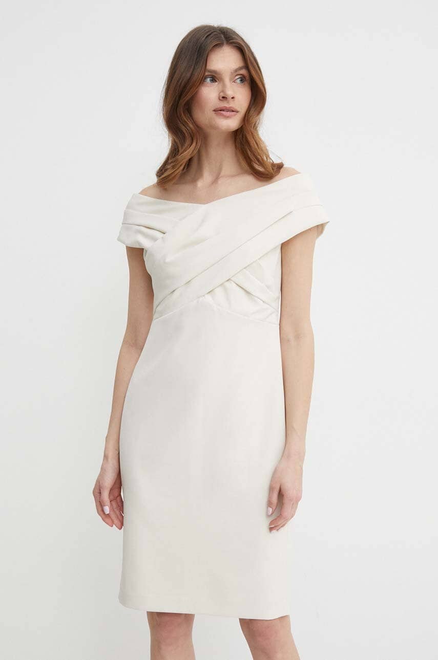 Φόρεμα Lauren Ralph Lauren χρώμα: μπεζ