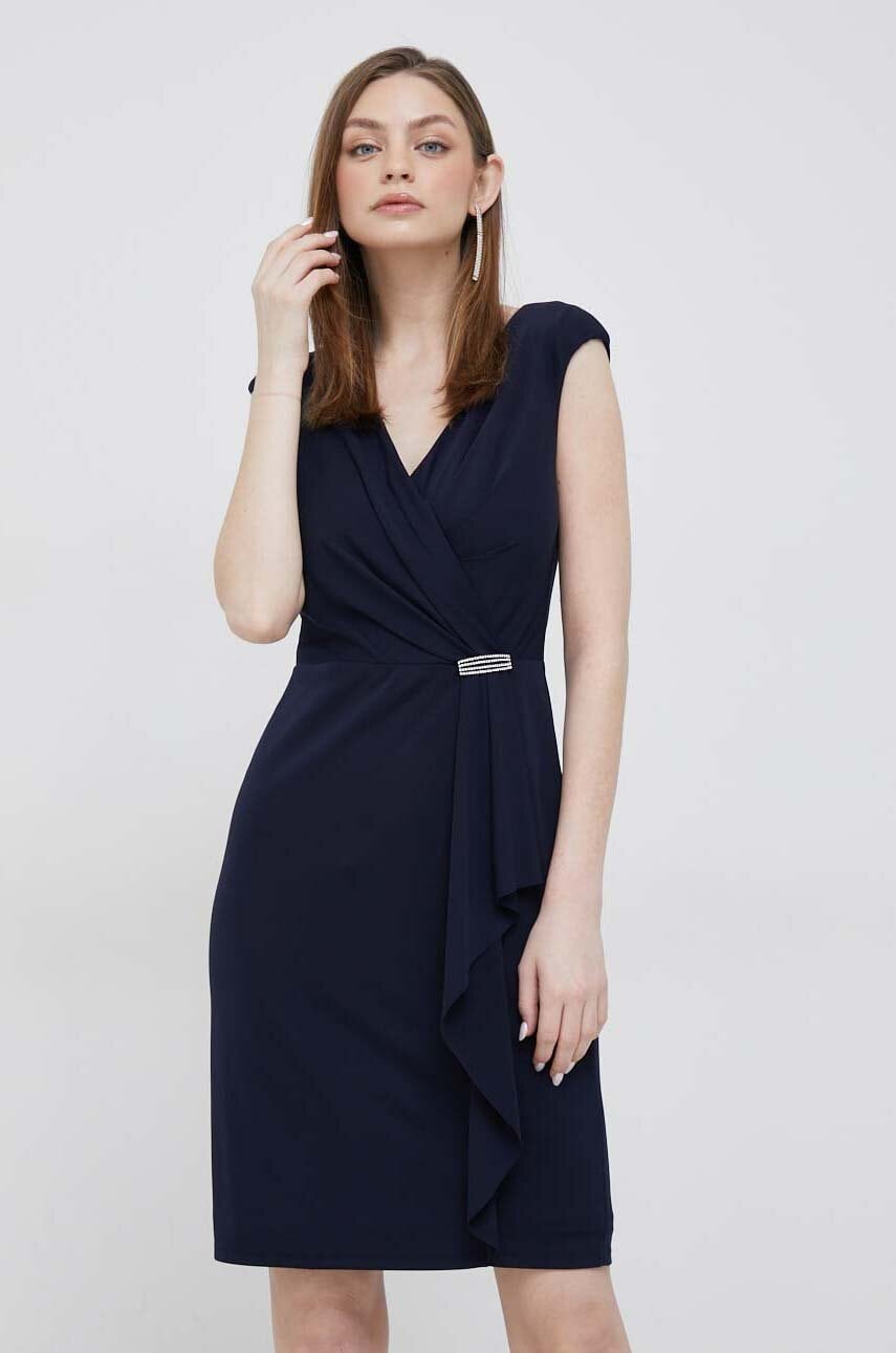 Φόρεμα Lauren Ralph Lauren χρώμα: ναυτικό μπλε