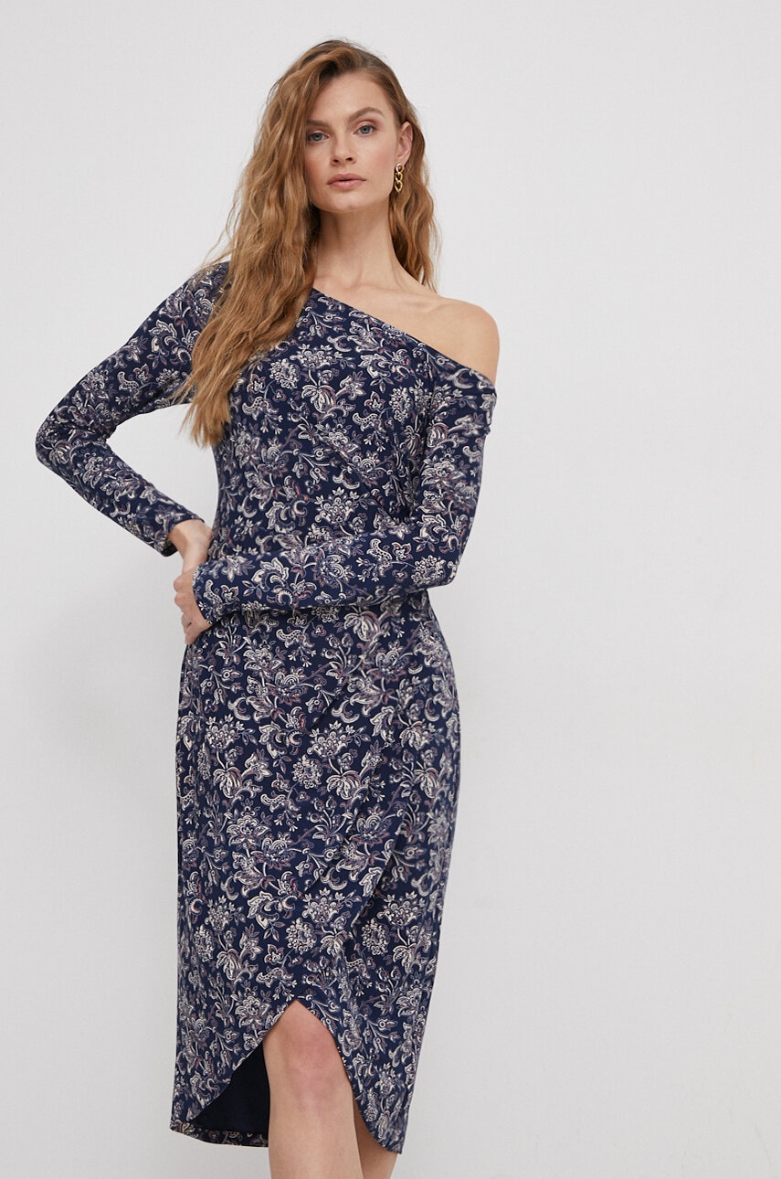 Φόρεμα Lauren Ralph Lauren χρώμα: ναυτικό μπλε