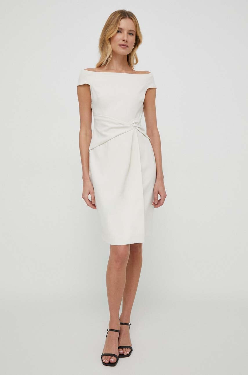 Φόρεμα Lauren Ralph Lauren χρώμα: μπεζ