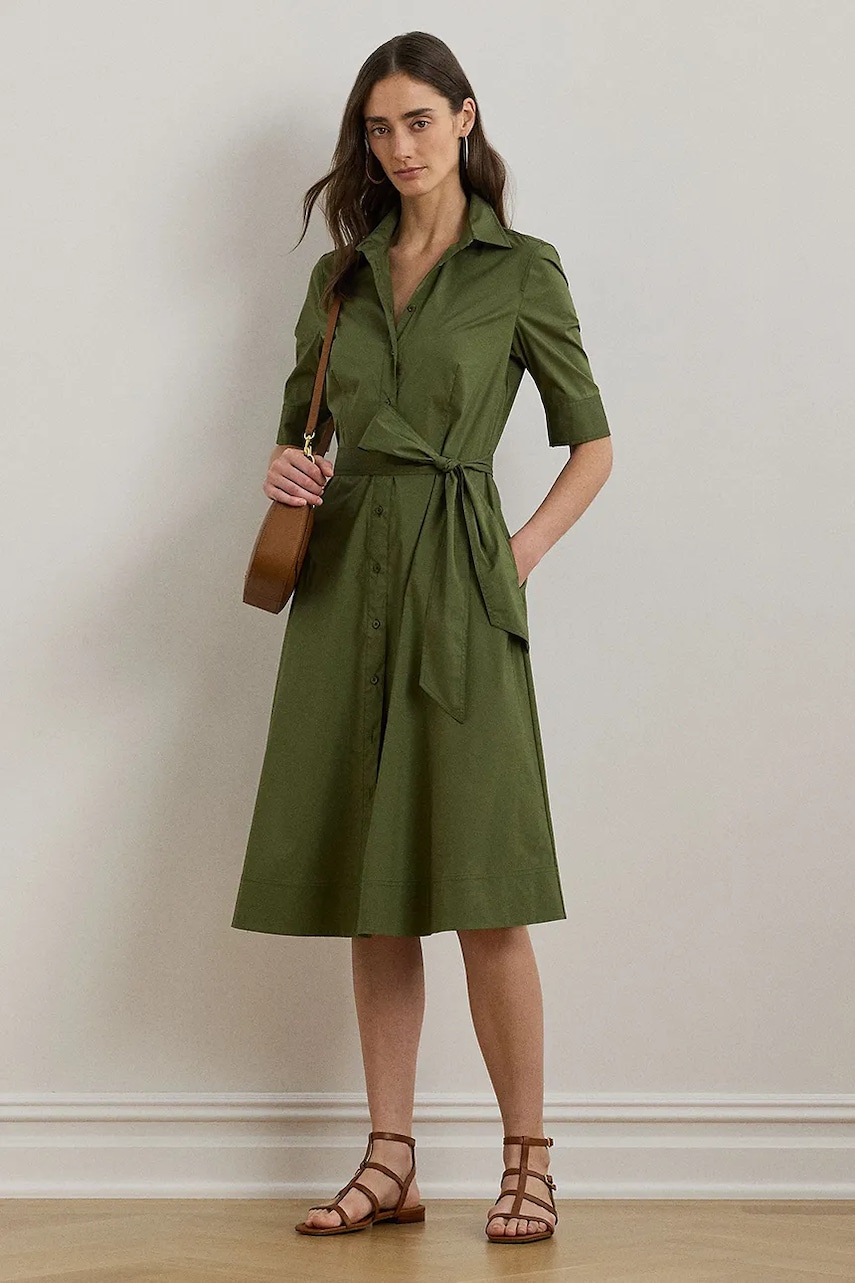 Φόρεμα Lauren Ralph Lauren χρώμα: πράσινο
