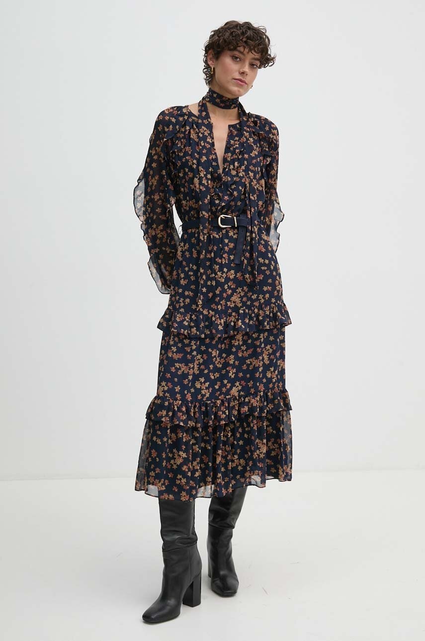 Φόρεμα Lauren Ralph Lauren χρώμα: ναυτικό μπλε, 200940190